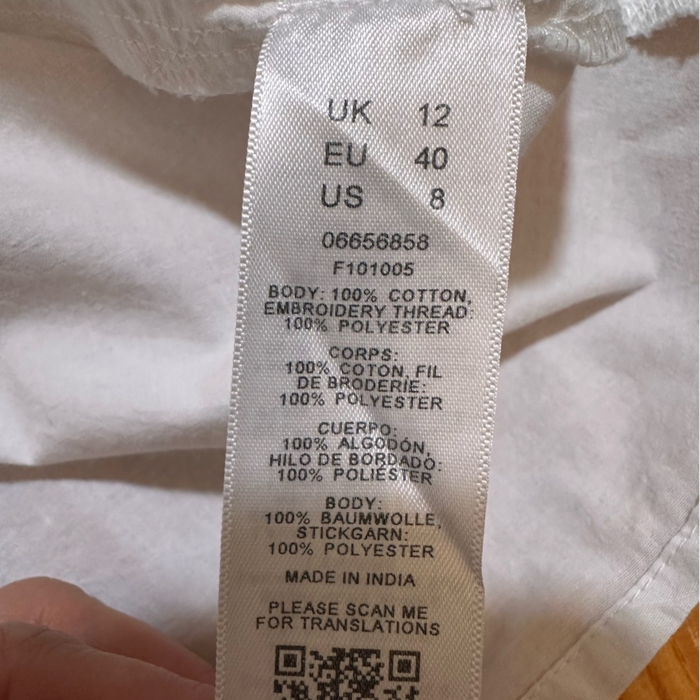 ASOS Puff Sleeve Blouse white Size 8 (#5) - Picture 6 of 9